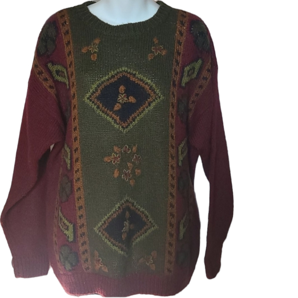 Vintage Vanderbilt Sweater Mohair Size Large Boho Rustic Old Money Dark Academia